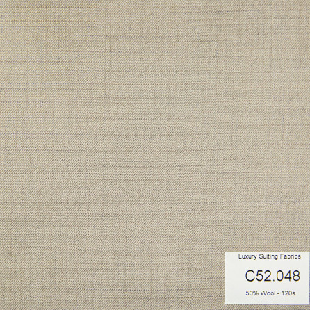[ Call ] C52.048 Kevinlli V3 - Vải Suit 50% Wool - Xám Trơn